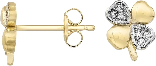 Clover Sparkle ørestikker . fra Gold Essentials By P hos Magasin 5744003863709