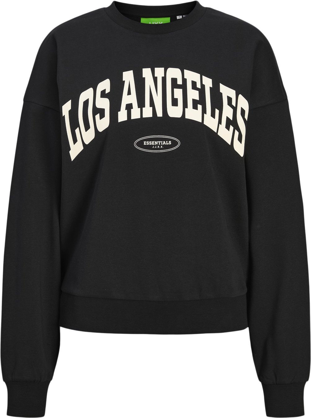 Jxmerle Spring Rlx Kort Sweatshirt i Sort fra Jjxx