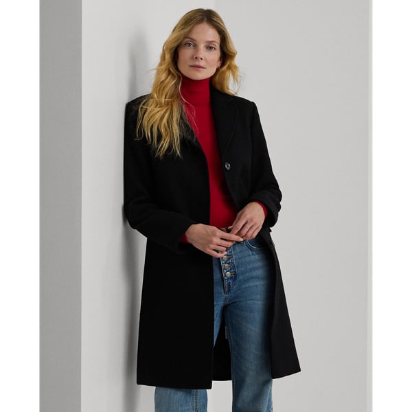 Solid Herringbone Uldjakke fra Lauren Ralph Lauren