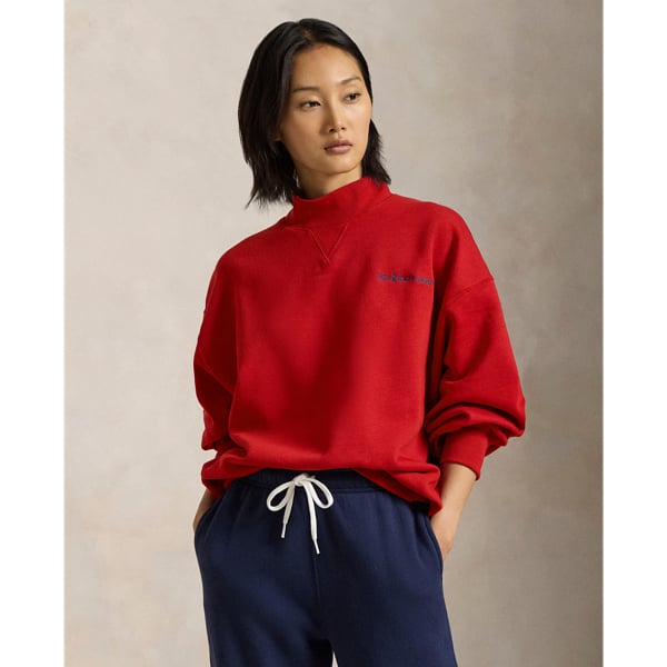 Vintage Fleecesweater i Madison Rød fra Polo Ralph Lauren