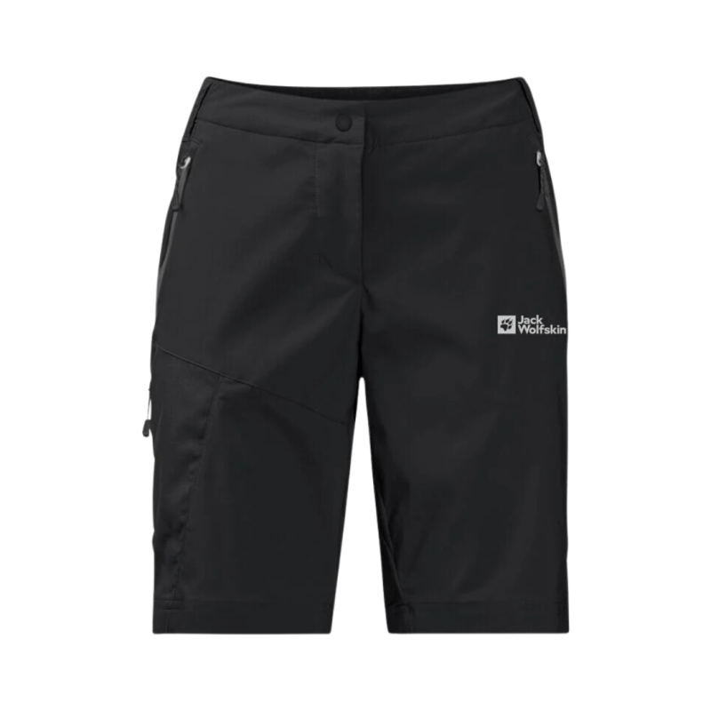 Shorts Dame  Jack Wolfskin Glastal Shorts  Sort hos Backpackerlife.dk