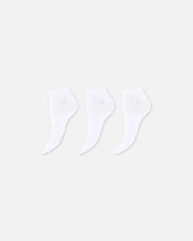 Footies 3 Pak | Bambusviskose | Hvid - Komfortable Strømper