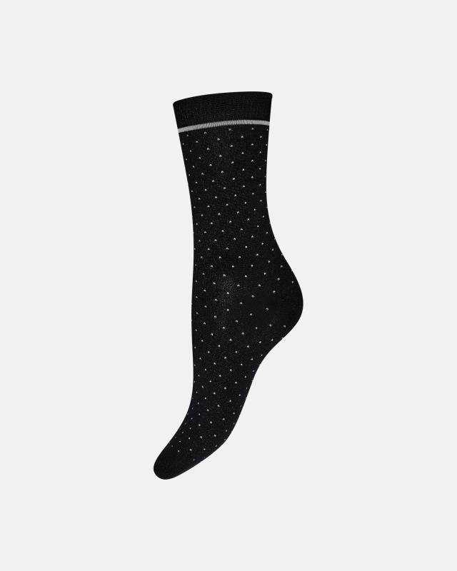 Elegante sandfarvede ankelstrømper "lurex Dots" fra Decoy